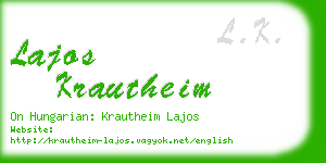 lajos krautheim business card